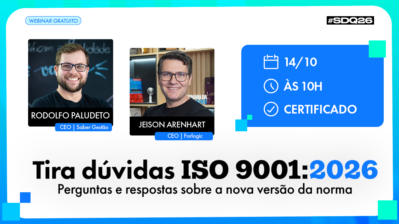 ISO 9001:2026 - Tira dúvidas — Semana da Qualidade 2026
